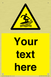 Custom Warning surf craft area